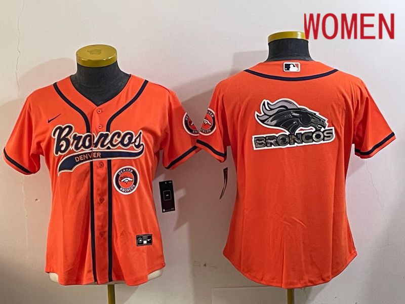 Women Denver Broncos Blank Orange Joint Name 2024 Nike Limited NFL Jersey style 3->women nfl jersey->Women Jersey